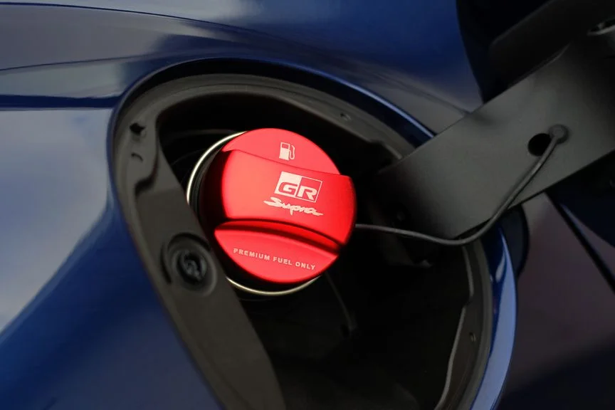 Toyota GR Supra 2020 A90 BLACKLINE Performance Edition RED Billet Fuel Cap Cover