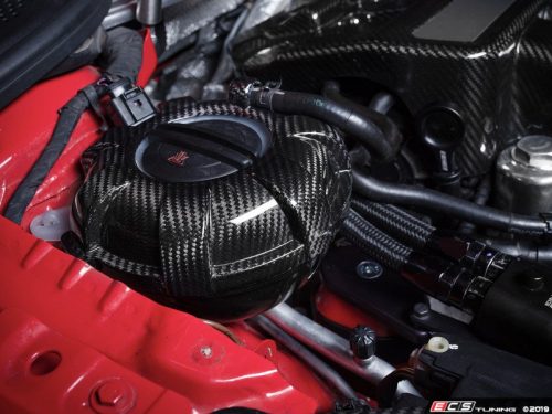ECS Tuning Black Carbon Fiber Expansion Tank Cover Kit