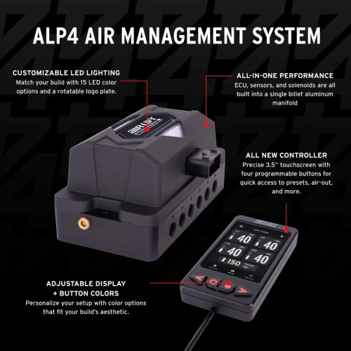 Airlift Performance ALP4 Air Management, 3/8 Air Line (No Tank, No Compressor)
