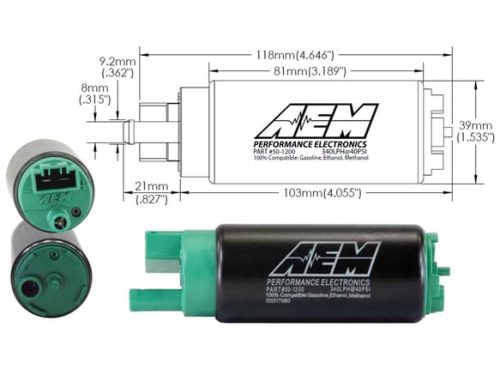 AEM 340LPH In Tank Fuel Pump Kit – Ethanol Compatible