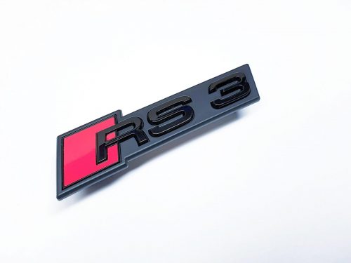 OEM Audi RS3 front grille badge (Gloss black)