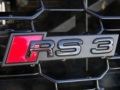 OEM Audi RS3 front grille badge (Gloss black)