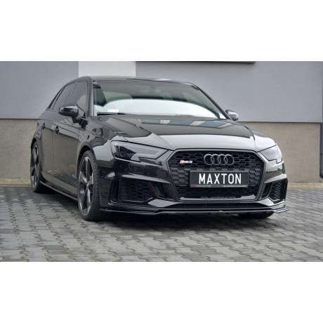 Maxton Design FRONT SPLITTER V.2 AUDI RS3 8V FACELIFT SPORTBACK 2017 UP