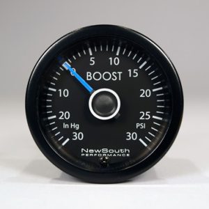 New South Performance VW White R 030 in hg 030 PSI Boost Gauge