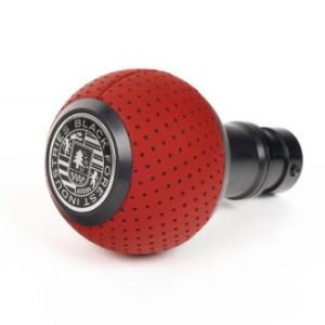 BFI GS2 DSG Heavy Weight shift knob -Rosso Centaurus Leather – Black Anodized (VW/Audi)