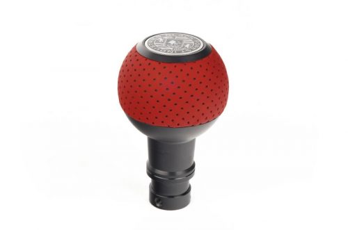 BFI GS2 DSG Heavy Weight shift knob -Rosso Centaurus Leather – Black Anodized (VW/Audi)
