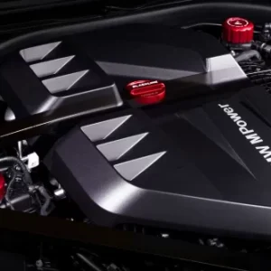 BMW 2021+ S58 Engine BLACKLINE Performance Edition RED Cap Set (Oil Cap / Coolant Caps)
