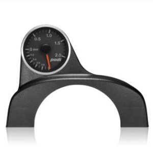 VW Mk6 Electronic Stepper Motor Boost Gauge Package red needle silver bezel