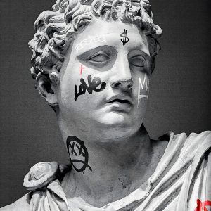 Vandalized Statue Man 2