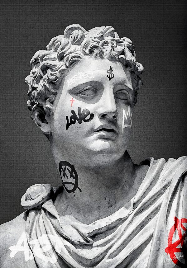 Vandalized Statue Man 2