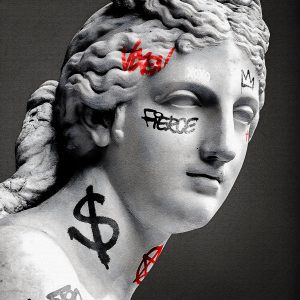 Vandalized Statue Woman 2