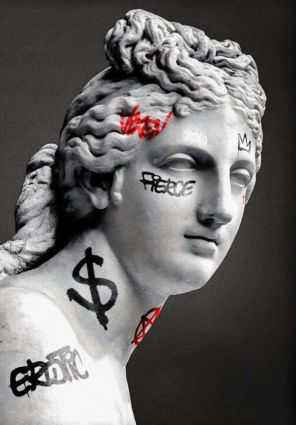 Vandalized Statue Woman 2