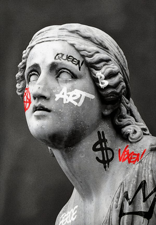 Vandalized Statue Woman