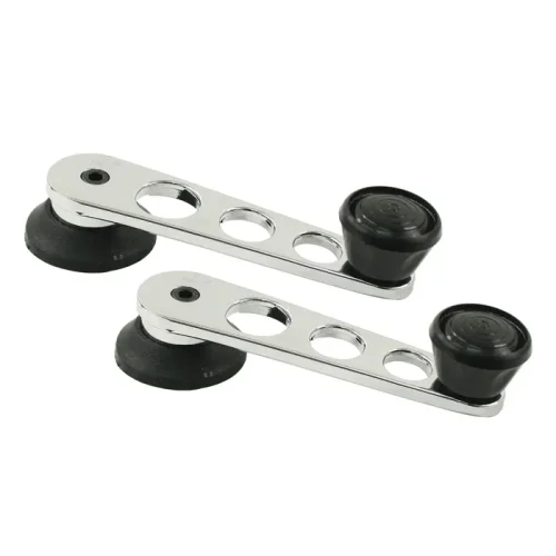 Heritage Mk1 Window Winder Handles Chrome With Black Knob