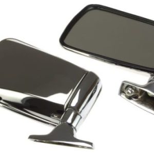 W34 Flag Door Mirror Chrome (Pair)