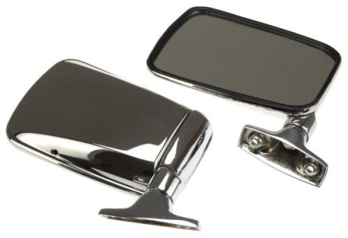 W34 Flag Door Mirror Chrome (Pair)
