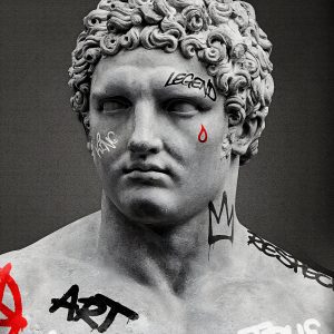 Vandalized Statue Man