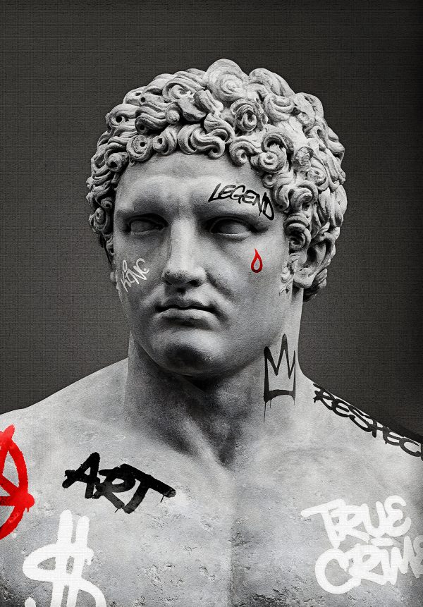 Vandalized Statue Man